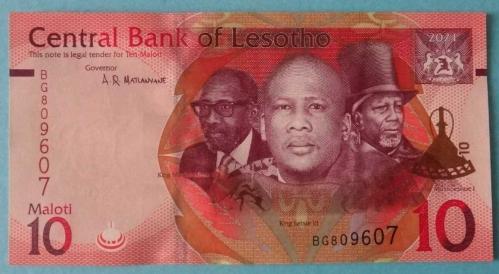 LESOTHO=2021  10 Maloti  P-26   ÇİL'