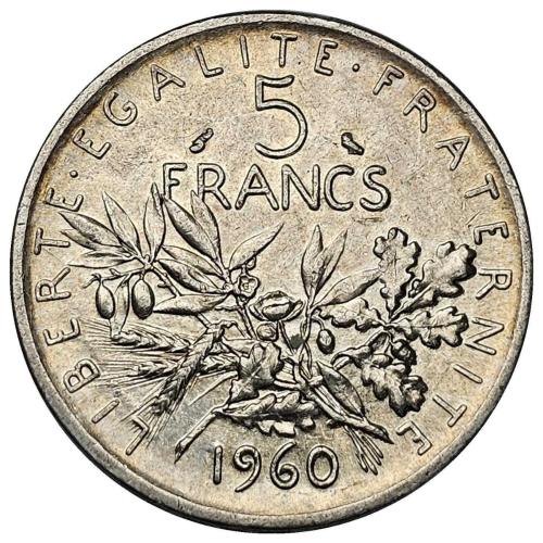 Fransa 1960 Yılı 5 Frank ÇÇT
