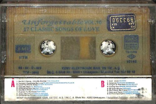 Unforgettable Vol.10 17 Classic Songs Of Love Kaset (İkinci El Kaset)
