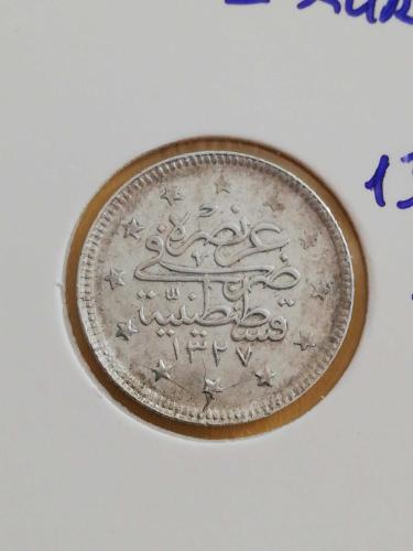 M.Reşad 2 Kuruş 1327/3 çil kapama içinde