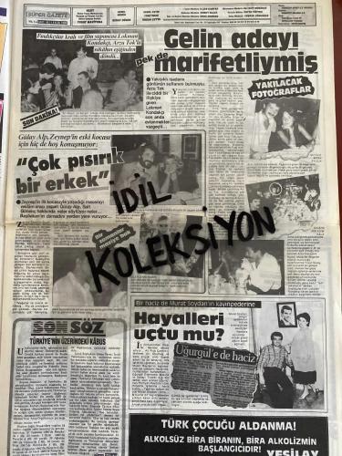SÜPER GAZETE AKTÜELİTE VE MAGAZİN GAZETESİ - DOĞUM GÜNÜ HEDİYESİ (TURKİSH - NEWSPAPER) - 11 EYLÜL 1986 - TAM TAKIM 12 SAYFADIR - Tam Sayfa Mazda Reklamı- Tam Sayfa Zehirli Çiçek Film Afişi-Sakıp Sabancı-Banu Alkan-Kaya Sabancı-Aynur-Sevim Egesoy-Füze Güney-Şeyda Sungurlar-Neşe Aksoy-Hülya Avşar-Alev Sayın-Hülya İslı-Zeki Alasya-Nilgün Ersoy-Cüneyt Arkın-Betol Hanım-Derya Arbaş-Zerrin Arbaş-Müserref Akay-Mahmut Tezcan-Necdet Sezer-Samime Sanay-Erol Solak-Ömer Şan-Bilge Şan-Yusuf Sezgin-Sevim Özün-Aliye Rona-Hüseyin Peyda-Jale Öz-Cahide Adanalı-Ayşecik-Nejat Gürçen-Hakkı Kıvanç-Hasan Demirkaynat-Yaşar Şener-Murat Avcı-Kemal Özkan-Hilmi Coşkun-Şadan Adanalı-Mustafa Taşova-Vecdi Uygun-Sadettin Erbil-Yiğit Uygun-Mehmet Dinler-Ali Gündoğdu-Kenan Kurt-Necmettin Akdoğan-Emel Sayın-Sibel Kasapoğlu-İsmet Kasapoğlu-Ali Murat-Yılmaz Zafer-Zuhal Olcay-Fikret Şenes-Alp Yaralsın-Ahu Tuğba-Semiha Yankı-Müjde Ar-Ünal Aysal-Abkul İleşen-İbo-Barbara Shultz-Bergen-Nadja Atos Böcöl-Ercan-Mazhar Alanson-Şir