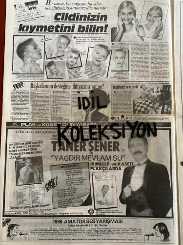 SÜPER GAZETE AKTÜELİTE VE MAGAZİN GAZETESİ - DOĞUM GÜNÜ HEDİYESİ (TURKİSH - NEWSPAPER) - 11 EYLÜL 1986 - TAM TAKIM 12 SAYFADIR - Tam Sayfa Mazda Reklamı- Tam Sayfa Zehirli Çiçek Film Afişi-Sakıp Sabancı-Banu Alkan-Kaya Sabancı-Aynur-Sevim Egesoy-Füze Güney-Şeyda Sungurlar-Neşe Aksoy-Hülya Avşar-Alev Sayın-Hülya İslı-Zeki Alasya-Nilgün Ersoy-Cüneyt Arkın-Betol Hanım-Derya Arbaş-Zerrin Arbaş-Müserref Akay-Mahmut Tezcan-Necdet Sezer-Samime Sanay-Erol Solak-Ömer Şan-Bilge Şan-Yusuf Sezgin-Sevim Özün-Aliye Rona-Hüseyin Peyda-Jale Öz-Cahide Adanalı-Ayşecik-Nejat Gürçen-Hakkı Kıvanç-Hasan Demirkaynat-Yaşar Şener-Murat Avcı-Kemal Özkan-Hilmi Coşkun-Şadan Adanalı-Mustafa Taşova-Vecdi Uygun-Sadettin Erbil-Yiğit Uygun-Mehmet Dinler-Ali Gündoğdu-Kenan Kurt-Necmettin Akdoğan-Emel Sayın-Sibel Kasapoğlu-İsmet Kasapoğlu-Ali Murat-Yılmaz Zafer-Zuhal Olcay-Fikret Şenes-Alp Yaralsın-Ahu Tuğba-Semiha Yankı-Müjde Ar-Ünal Aysal-Abkul İleşen-İbo-Barbara Shultz-Bergen-Nadja Atos Böcöl-Ercan-Mazhar Alanson-Şir