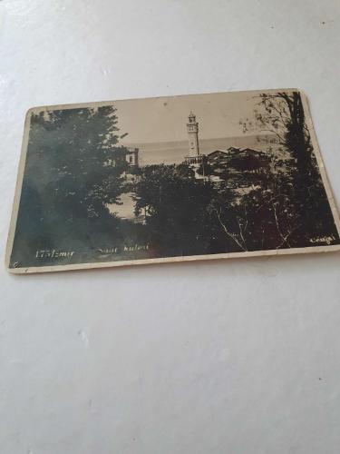 Alman marka kartpostal üzerine saat kulesi fotosu Erken cumhuriyet dönemi
