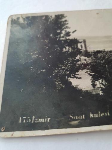 Alman marka kartpostal üzerine saat kulesi fotosu Erken cumhuriyet dönemi