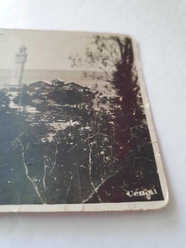 Alman marka kartpostal üzerine saat kulesi fotosu Erken cumhuriyet dönemi