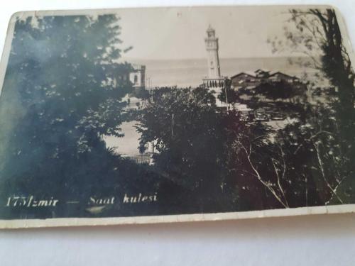 Alman marka kartpostal üzerine saat kulesi fotosu Erken cumhuriyet dönemi