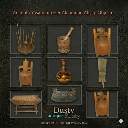 Anadolu Yaşamının Her Alanından Ahşap Objeler...