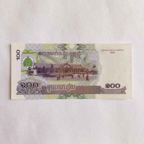 KAMBOÇYA 100 RİEL  -  ÇİL ( 2001 )