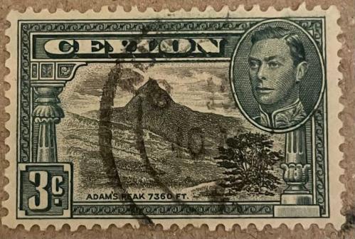 1938.KLASİK .KRAL GEORGE.SEYLAN(CEYLON) TEK PUL. DAMGALI