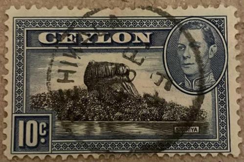 1938.KLASİK .KRAL GEORGE.SEYLAN(CEYLON) TEK PUL. DAMGALI