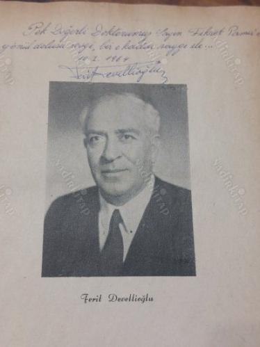 OSMANLICA-TÜRKÇE ANSİKLOPEDİK LÜGAT ESKİ VE YENİ HARFLERLE imzalı hitaflı
