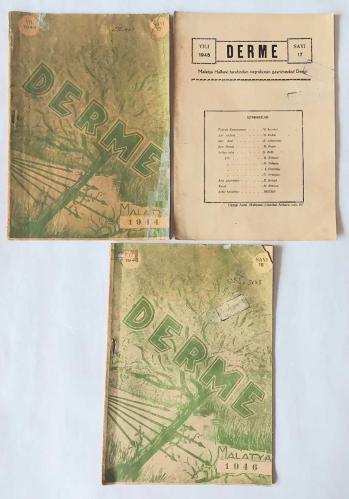 DERME Malatya Halkevi Dergisi / Malatya Halkevi Tarafından Neşrolunan Gavrimevkut Dergi, 1944 - 1946, Sayı: 15, 17, 18 [3 ADET]