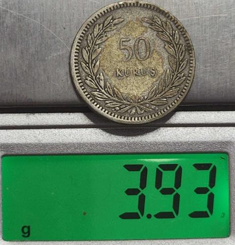 ( GÜMÜŞ ) 1948 - TÜRKİYE - 50 Kuruş ( ÇOK ÇOK TEMİZ )
