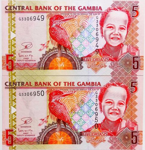 LOT.15 » Gambia 5 Dalasis.. 2014 Seri Takipli 2 Adet..