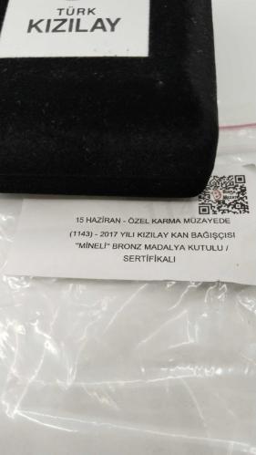 MADALYA, KIZILAY IN DÜZENLİ KAN BAĞIŞÇISI KUTUSUNDA MİNELİ BRONZ MADALYASI 320