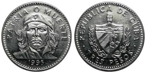 Küba 1995 Yılı 3 Peso Che Guevera ÇİL