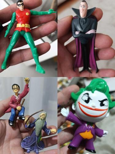 Koleksiyon dekor tasarım hediye vintage retro nostalji maskot biblo minyatür diorama reklam promosyon hobi figür oyuncak set joker Robin vampir Harry Potter vb.