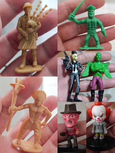 Eski dönem v yakın zaman Koleksiyon dekor tasarım hediye vintage retro nostalji maskot biblo minyatür diorama reklam promosyon hobi figür oyuncak set Halloween korku cadılar Bayramı. Freddy palyaço İskoçyalı korsan koç başı asalı kızılderili vb.