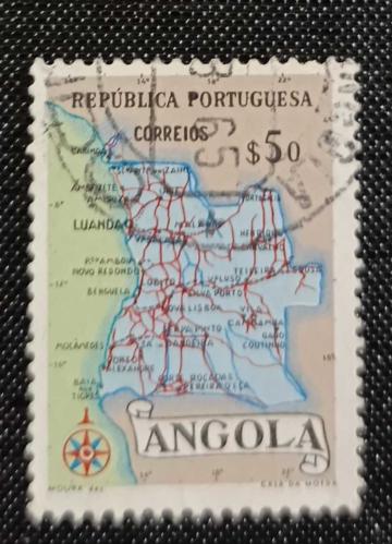 Portekiz Sömürgesi Angola _ damgalı pul