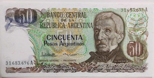 Arjantin 50 pesos 1980'ler..