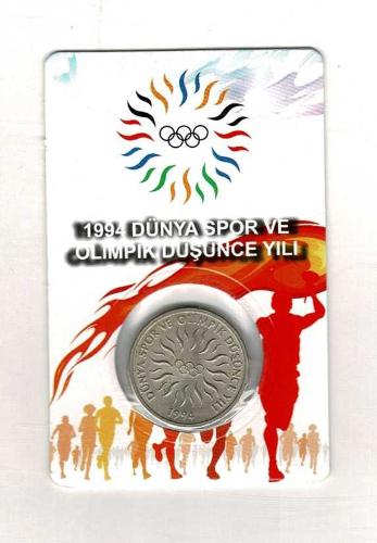 1994 Yılı 10000 Lira (Dünya Spor ve Olimpik Düşünce Yılı*) *Özel Kitinde* TCM3327