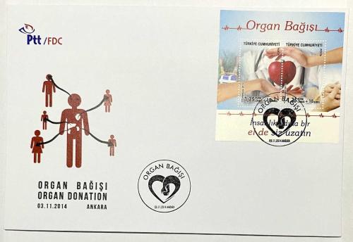 FDC-854 Organ Bağışı, 03.11.2014, Ankara, PTT İlk Gün Zarfı