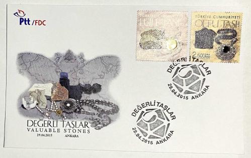 FDC-870 Değerli Taşlar, 29.04.2015, Ankara, PTT İlk Gün Zarfı