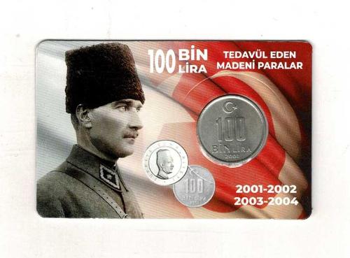 2001 Yılı 100.000 Lira ÇİL *Özel Kitinde* TCM3332