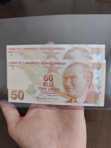 9. Emisyon 50 Lira Seri Başı F001 Çil
