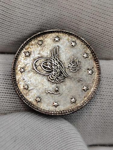 Sultan Reşat 1327/8 Gümüş 2 Kuruş Çil Nadir