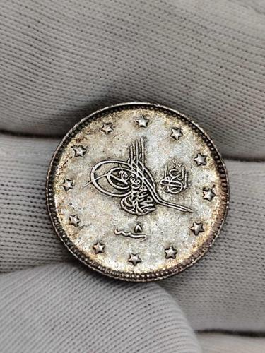 Sultan Reşat 1327/8 Gümüş 2 Kuruş Çil Nadir