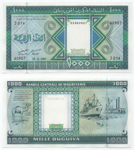 Moritanya 1989 Yılı 1.000 Ouguiya ÇİL