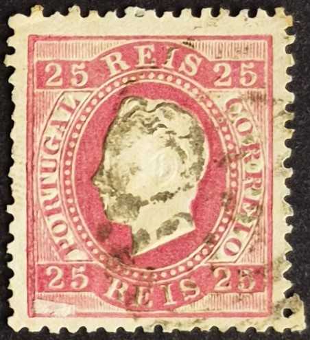 +++ PORTEKİZ K. LUIS I       1870     25R    - DAMGALI , HALİYLE