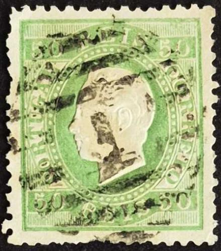 +++ PORTEKİZ K. LUIS I       1870     50R    - DAMGALI , HALİYLE