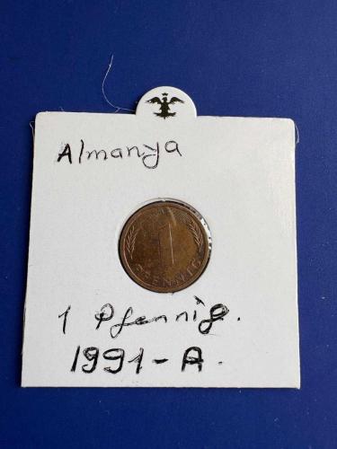 ALMANYA 1 PFENNIG 1991-A (KAPAMALI)