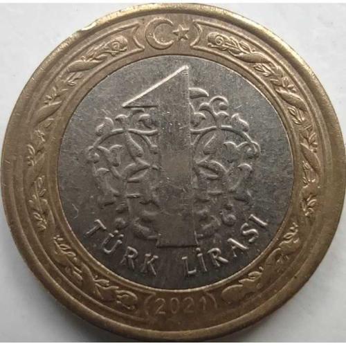 Türkiye 2021 1 Türk Lirası - Atatürk Portreli, Bimetal Güncel Emisyon Koleksiyon Para