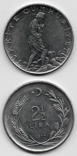 1973 yılı 2,5 Lira Madeni