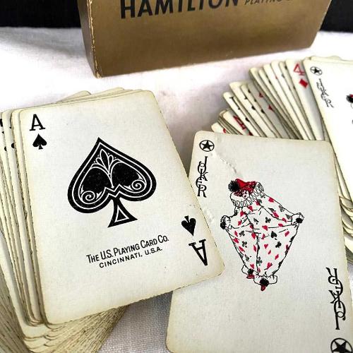 1960'lar ABD Üretimi Hamilton Çift Deste Oyun Kağıdı Seti