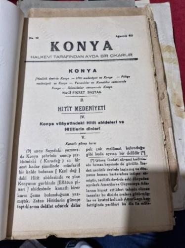KONYA HALKEVİ AYLIK KÜLTÜR DERGİSİ / SAYI 12 - AĞUSTOS 937