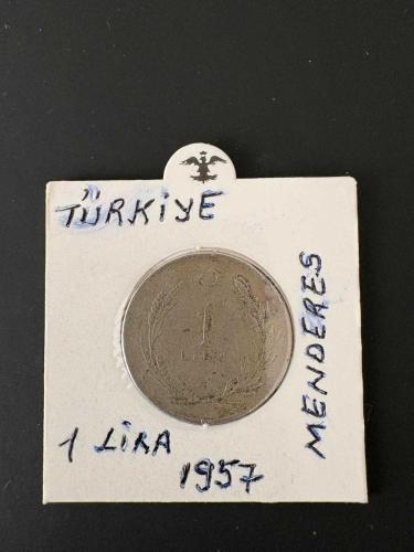 1 LİRA 1957 - MENDERES (KAPAMALI)