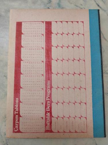 1980 LER ESKİ ÇİZGİLİ DEFTER 140 YAPRAK 16×22 cm  