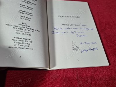 KUYTUDAKİ KELİMELER - İmzalı - İthaflı