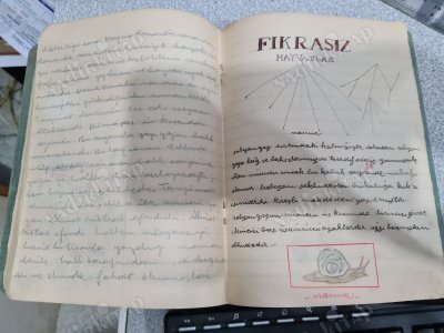 ESKİ TARİHLİ EL YAZILI HAYVANLAR ALBÜMÜ - Papağan - Esmak - Uskumru - Vatos - Timsah - Kaplumbağa - İpek böceği