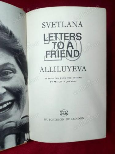 TWENTY LETTERS TO A FRİEND Translated from the Russian by Priscilla Johnson first edition