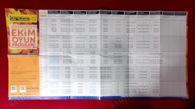 ŞEHİR TİYATROLARI 2019 - 2020 EKİM AYI OYUN PROGRAMI