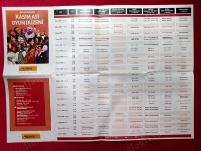 ŞEHİR TİYATROLARI 2009 - 2010 KASIM AYI OYUN DÜZENİ