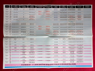 ŞEHİR TİYATROLARI 2010 - 2011 NİSAN AYI OYUN DÜZENİ
