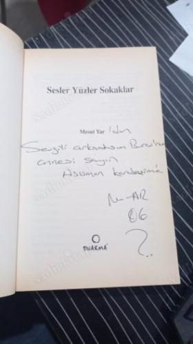 SESLER YÜZLER SOKAKLAR - İTHAFLI VE İMZALI