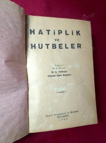 HATİPLİK VE HUTBELER