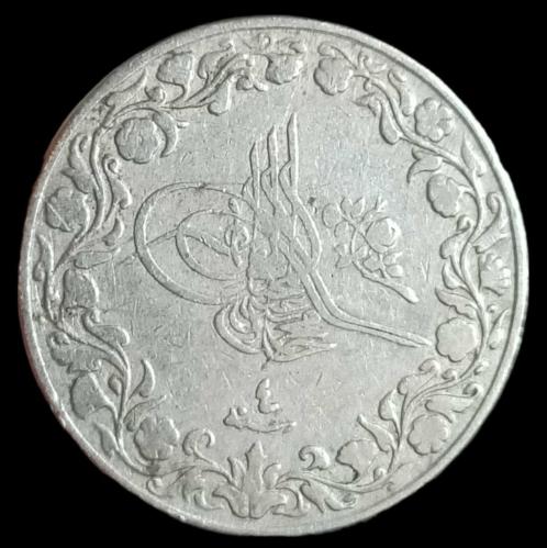 Sultan Mehmet Reşat (1909) 1327/4 Mısır 5/10 Kuruş 4gr (Nadir)